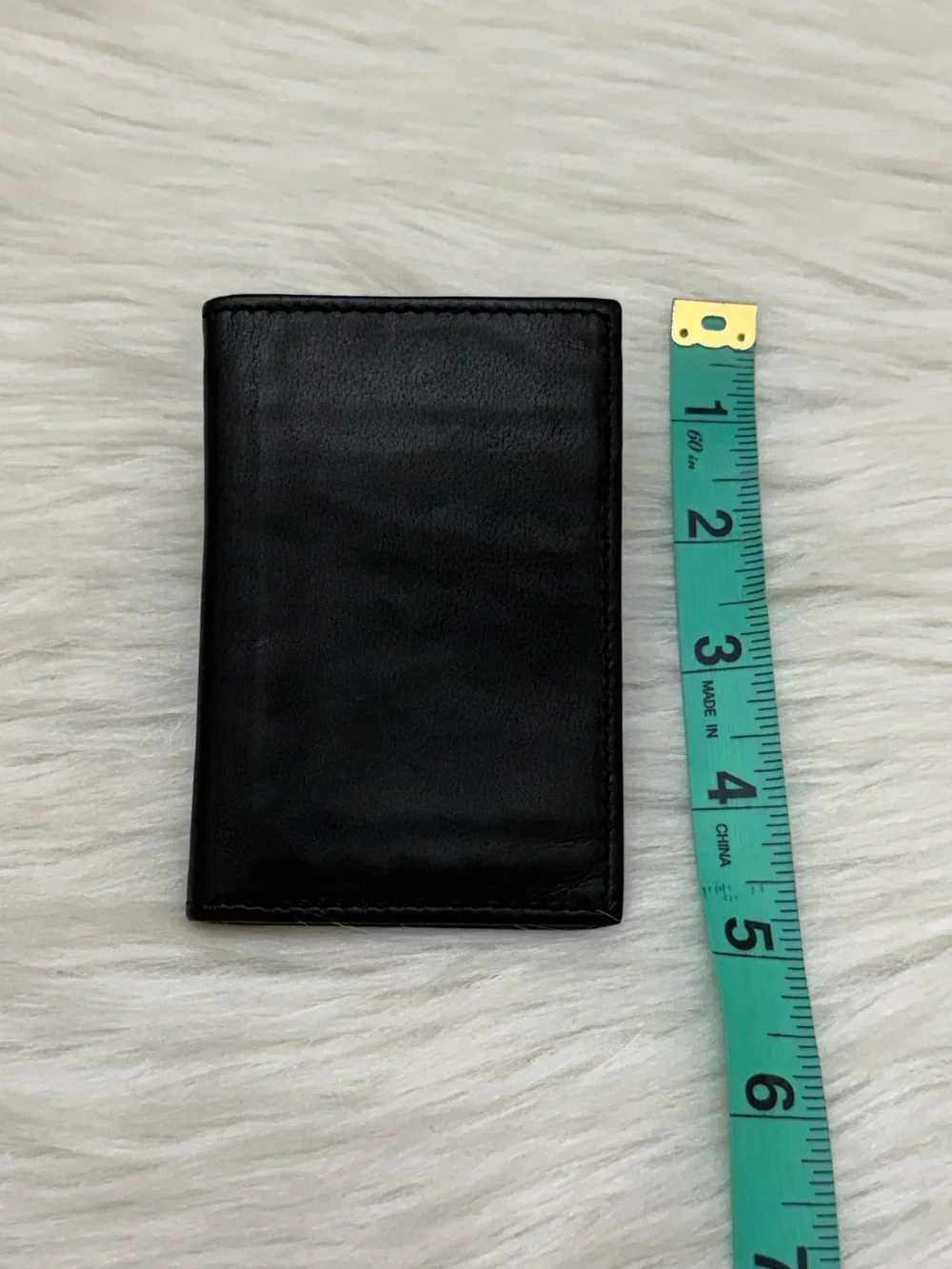 LUCCHESE - BLACK SOFT CALFSKIN LEATHER BIFOLD CARDHOLDER WALLET